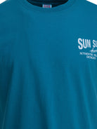 BLUE COTTON T-SHIRT SUN SURF