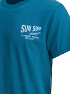 BLUE COTTON T-SHIRT SUN SURF