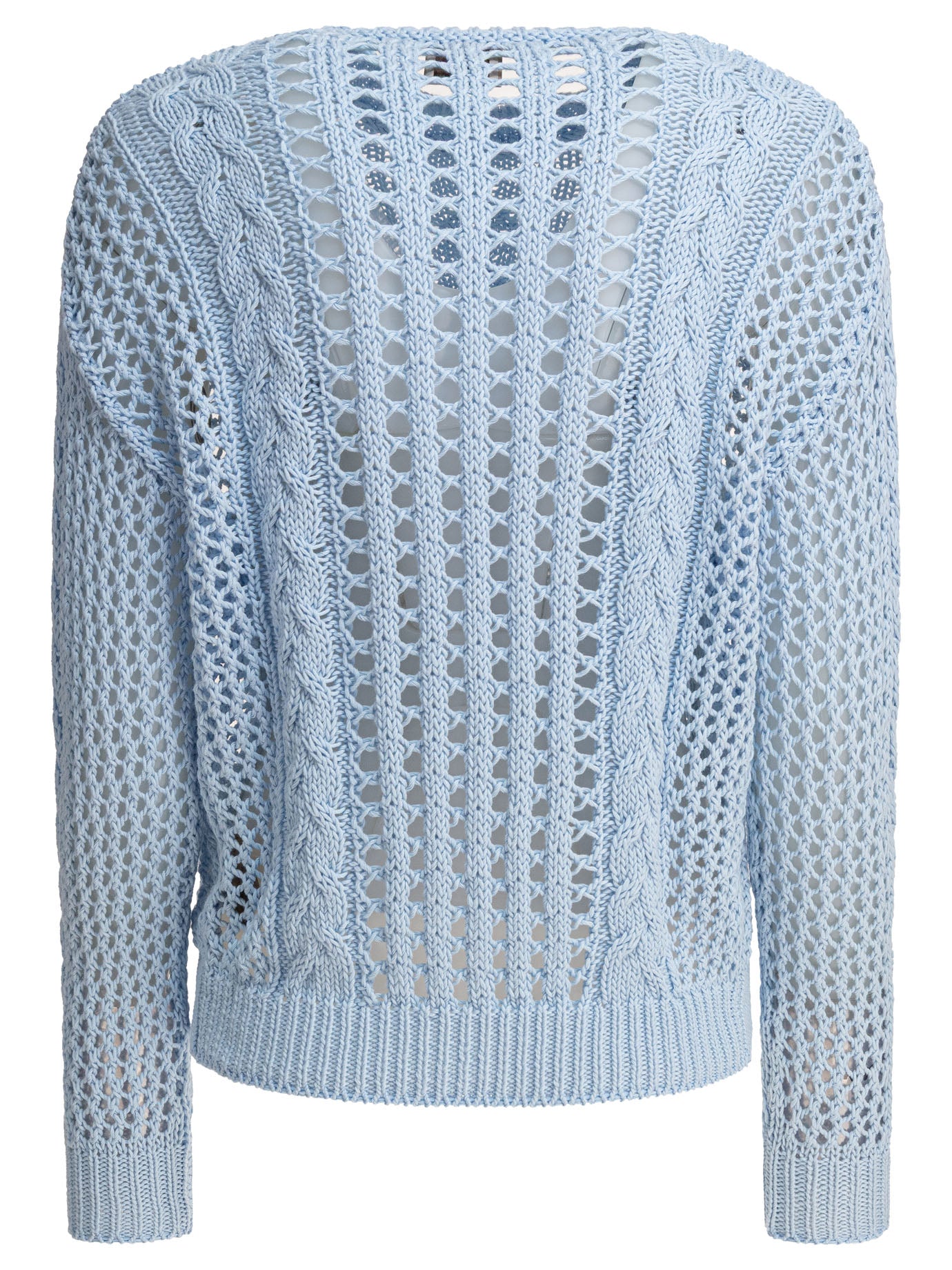 COTTON LIGHT BLUE KNITWEAR RAKKI