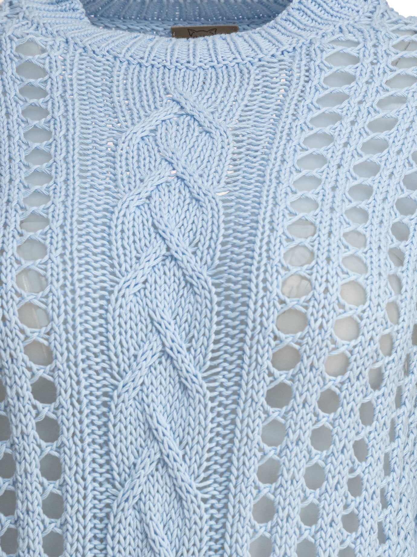 COTTON LIGHT BLUE KNITWEAR RAKKI