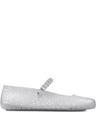 CLEAR JELLY BALLERINA FLATS WITH CRYSTAL EMBELLISHMENT Jimmy Choo METALLIC 37