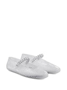 CLEAR JELLY BALLERINA FLATS WITH CRYSTAL EMBELLISHMENT Jimmy Choo