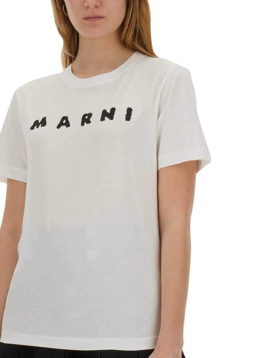 COTTON TSHIRT WITH LOGO Marni