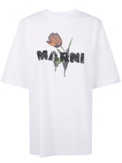 WHITE COTTON KNIT T-SHIRTS Marni WHITE 40