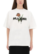WHITE COTTON KNIT T-SHIRTS Marni