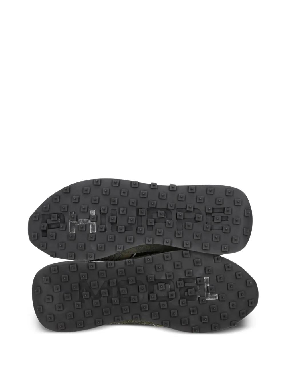 SUEDE LEATHER LOW-TOP SNEAKERS WITH PANELS PHILIPPE MODEL PARIS