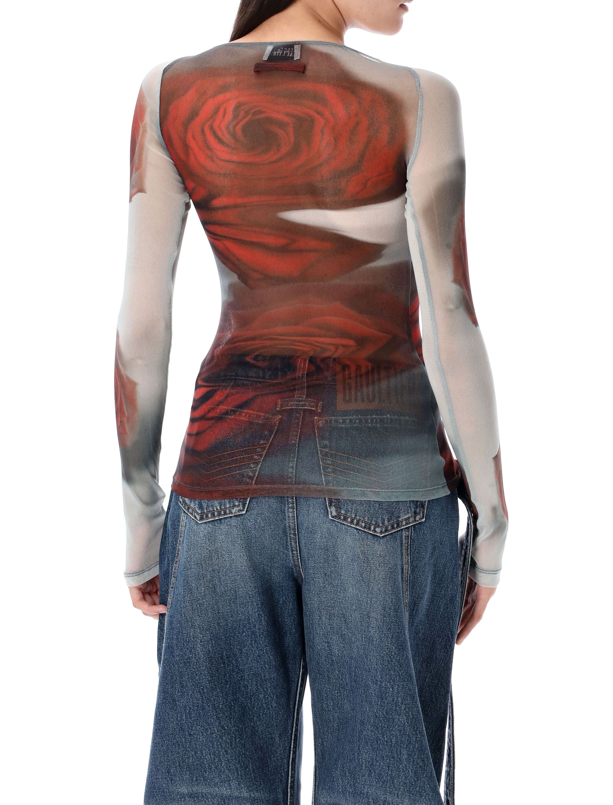 ROSES MESH TOP JEAN PAUL GAULTIER