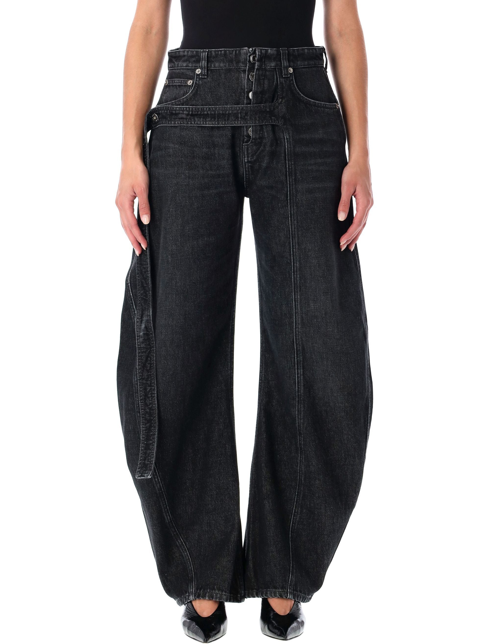 BLACK DENIM STRAP LOOSE-FIT JEANS JEAN PAUL GAULTIER – Lord & Taylor