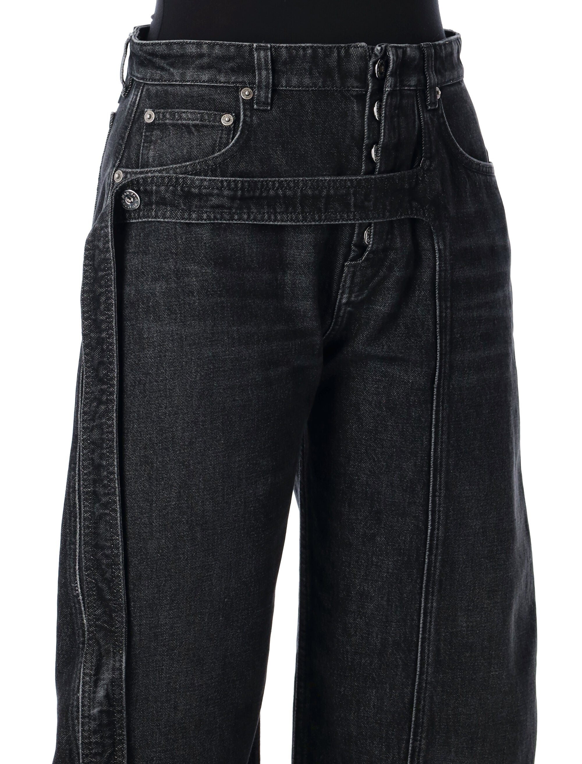 BLACK DENIM STRAP LOOSE-FIT JEANS JEAN PAUL GAULTIER – Lord & Taylor