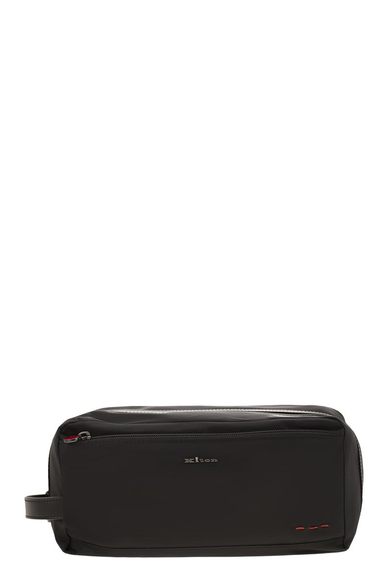 BEAUTY CASE IN NYLON Kiton BLACK ONE SIZE