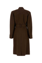 BROWN WOOL COAT Prada