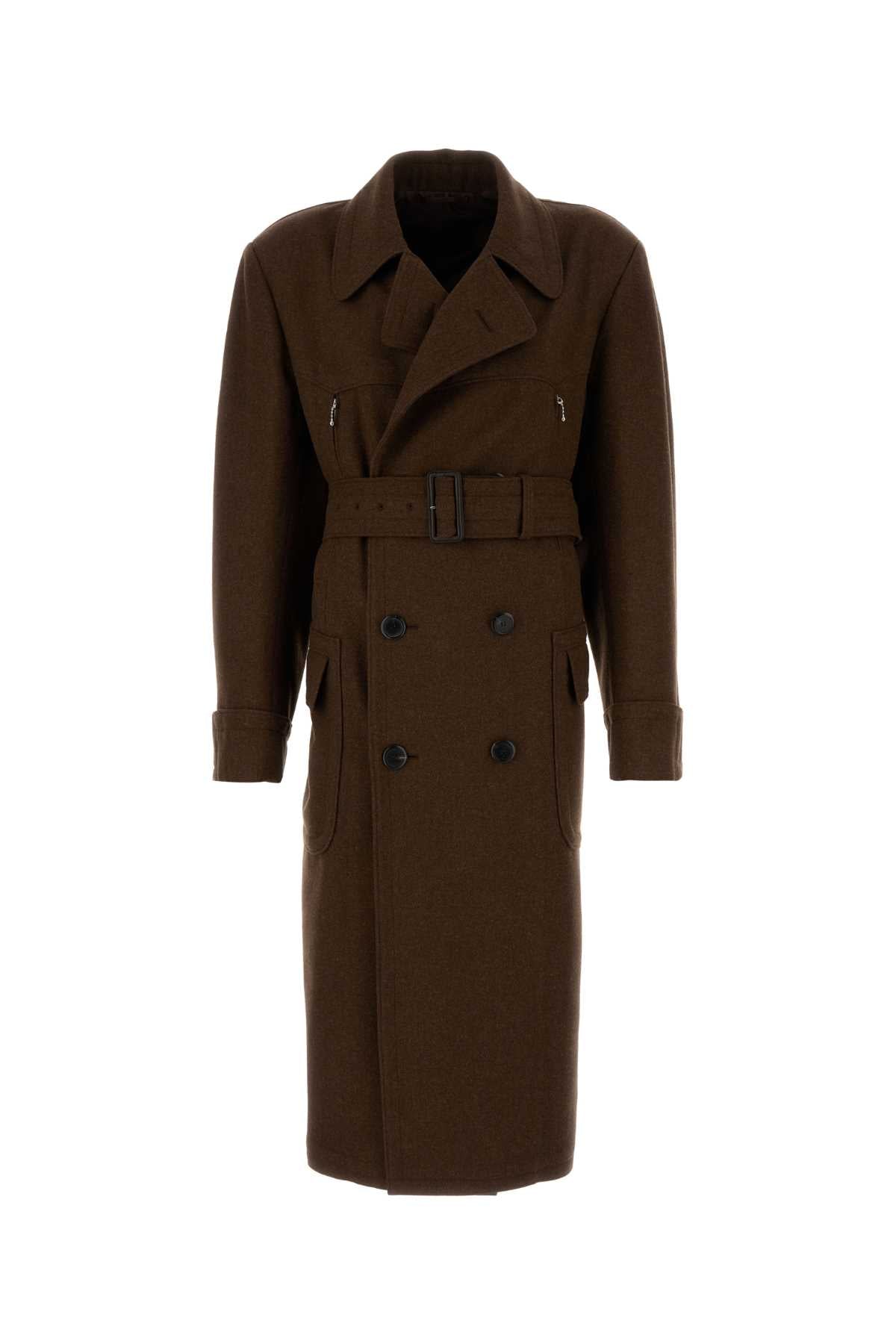 BROWN WOOL COAT Prada BROWN 50