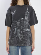 T-SHIRT WITH RHINESTONES Alexander wang BLACK XS