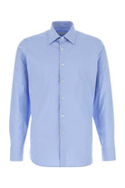 LIGHT BLUE STRETCH POPLIN SHIRT Prada LIGHT BLUE 38