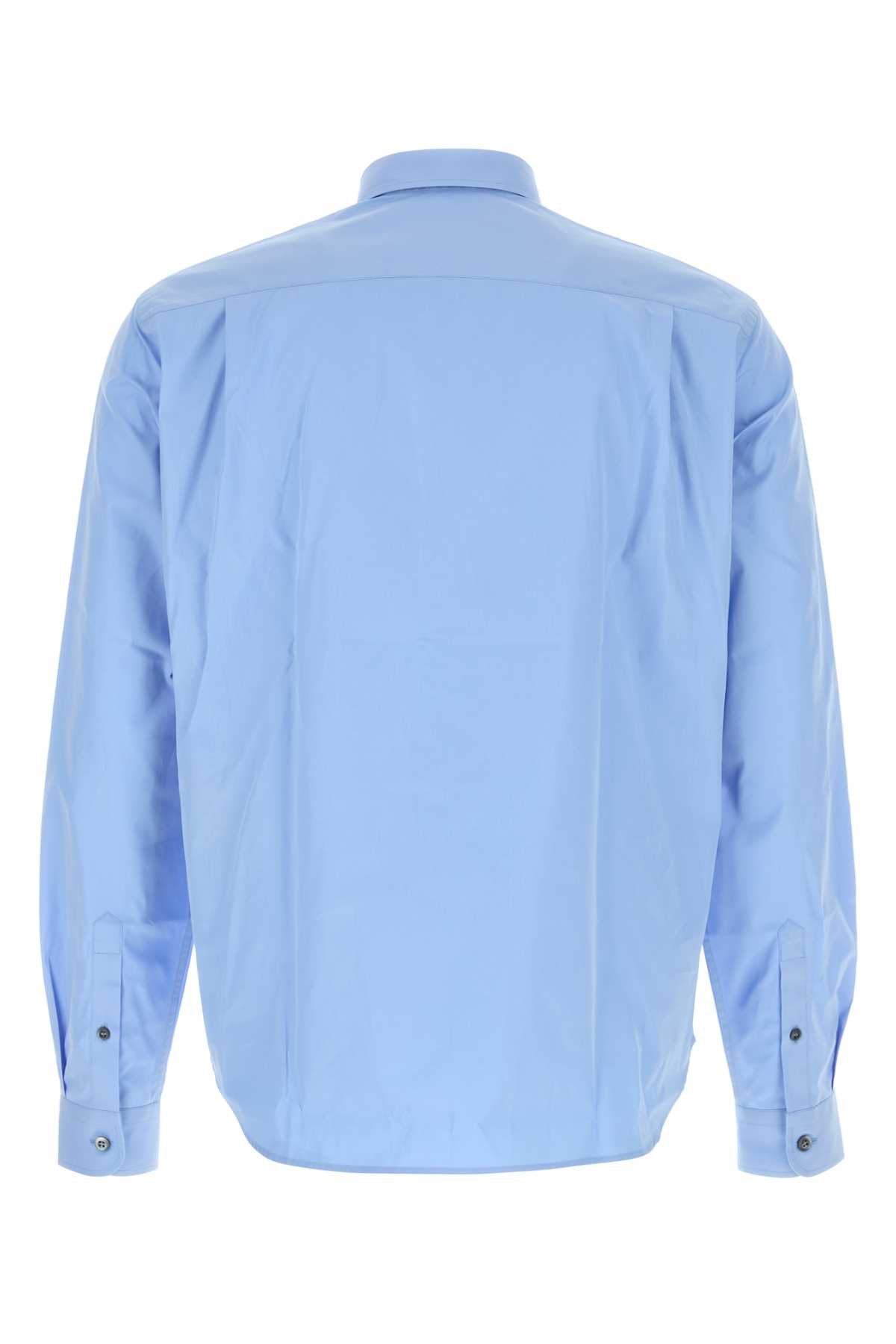 CERULEAN BLUE POPLIN SHIRT Prada