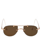 12K GOLD PLATE TITANIUM TITANIUM SUNGLASSES Thom Browne 12K GOLD PLATE TITANIUM 52
