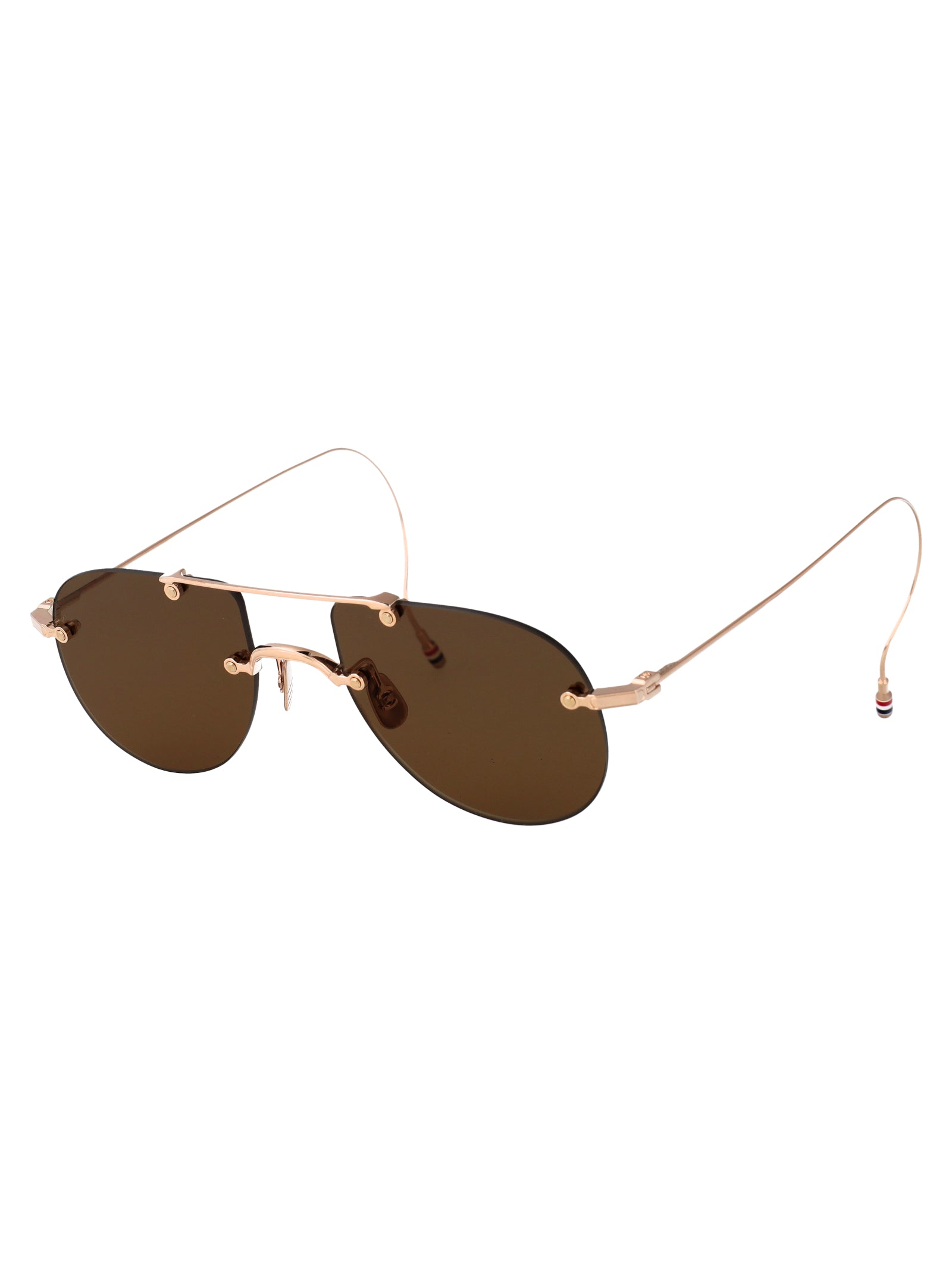 12K GOLD PLATE TITANIUM TITANIUM SUNGLASSES Thom Browne