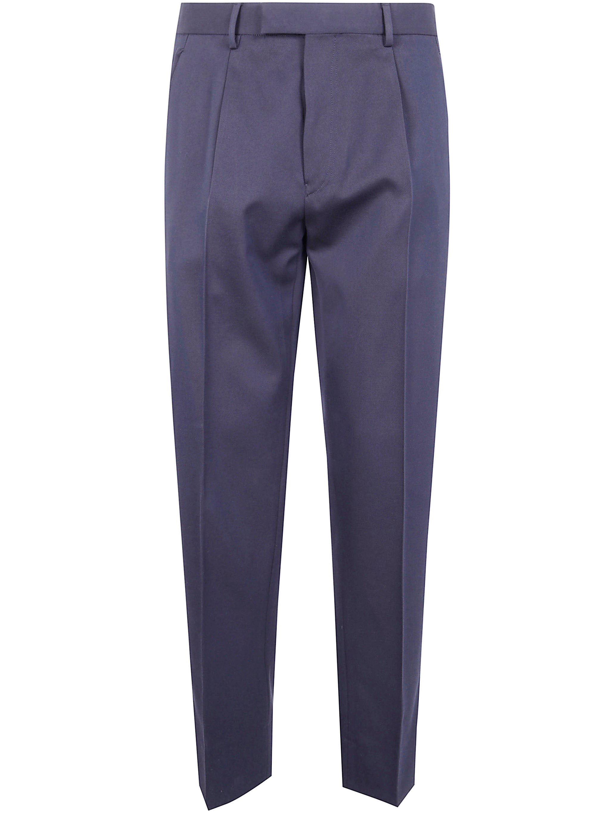 COTTON AND WOOL PANTS Zegna BLACK 48