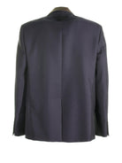 SINGLE-BREASTED JACKET IN BLUE MOHAIR WOOL Prada
