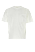WHITE COTTON T-SHIRT Prada WHITE S