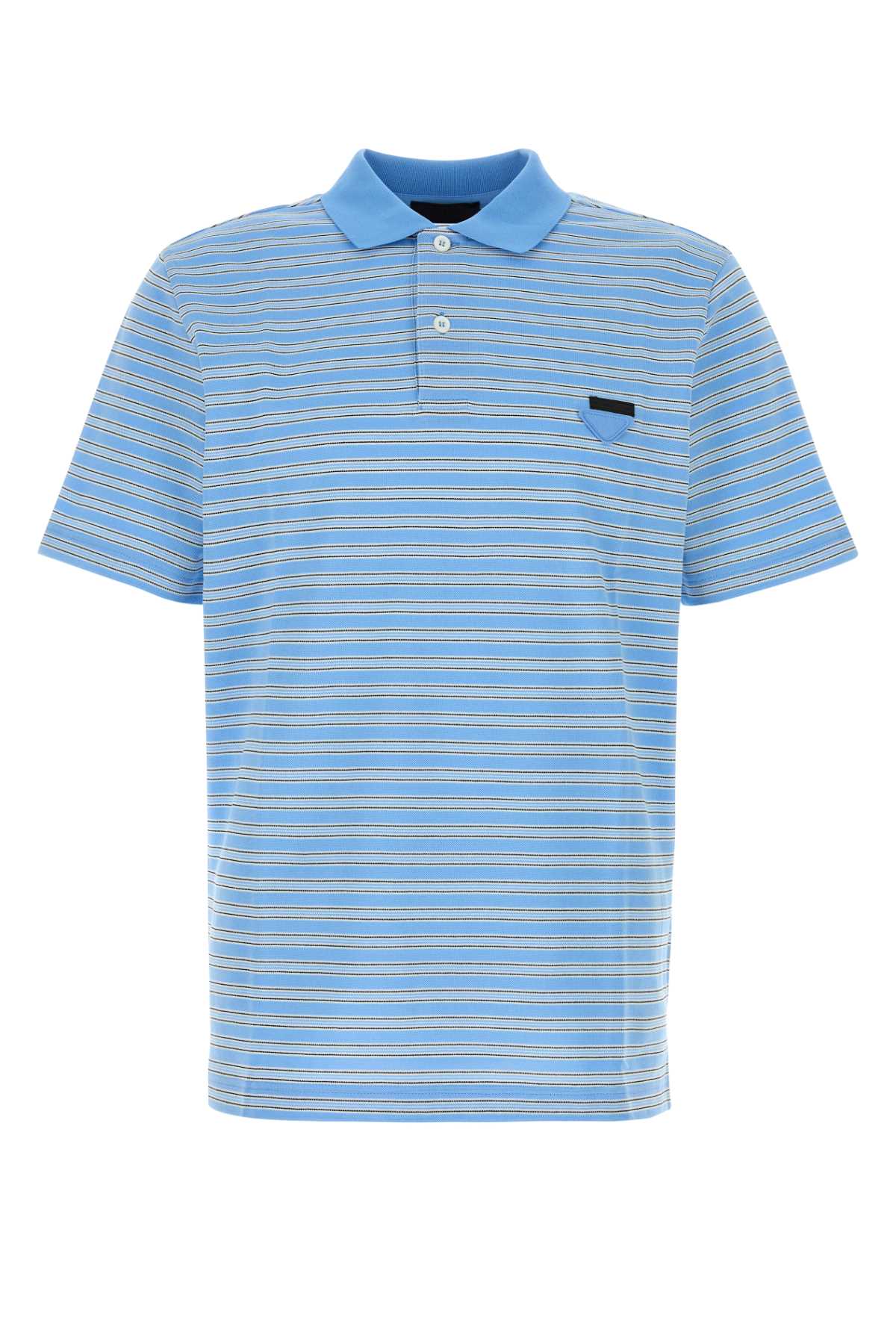 EMBROIDERED PIQUET POLO SHIRT Prada STRIPPED S