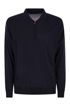 WOOL POLO SHIRT Kiton BLUE M