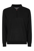 WOOL POLO SHIRT Kiton BLACK M