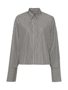 BOXY FIT STRIPED SHIRT AMI Paris BLACK S