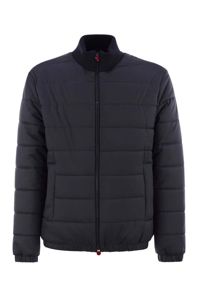 TECHNICAL FABRIC BOMBER JACKET Kiton NAVY 56