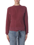 CREW NECK SWEATSHIRT UNRAVEL BORDEAUX XS