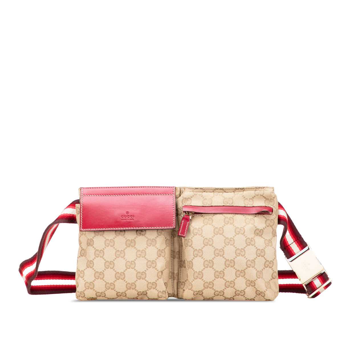 GG Canvas Web Double Pocket Belt Bag – Lord & Taylor display picture 3