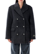 DOUBLE WOOL PEACOT Ganni PHANTOM XXS/XS