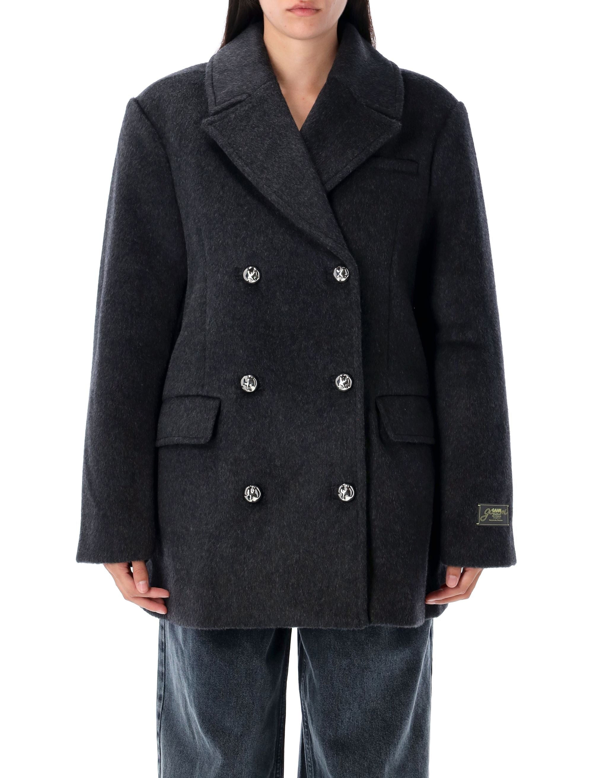 DOUBLE WOOL PEACOT Ganni PHANTOM XXS/XS