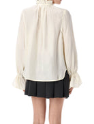 FLUID CUPRO TIE SHIRT Ganni