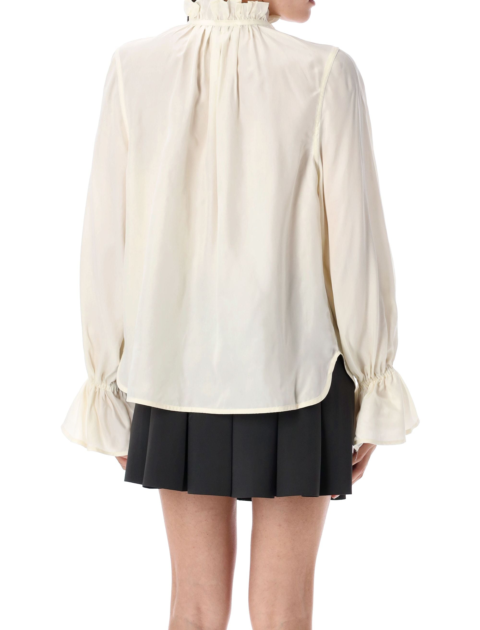 FLUID CUPRO TIE SHIRT Ganni