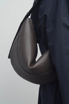 BROWN LEATHER JOUVE SHOULDER BAG The Row