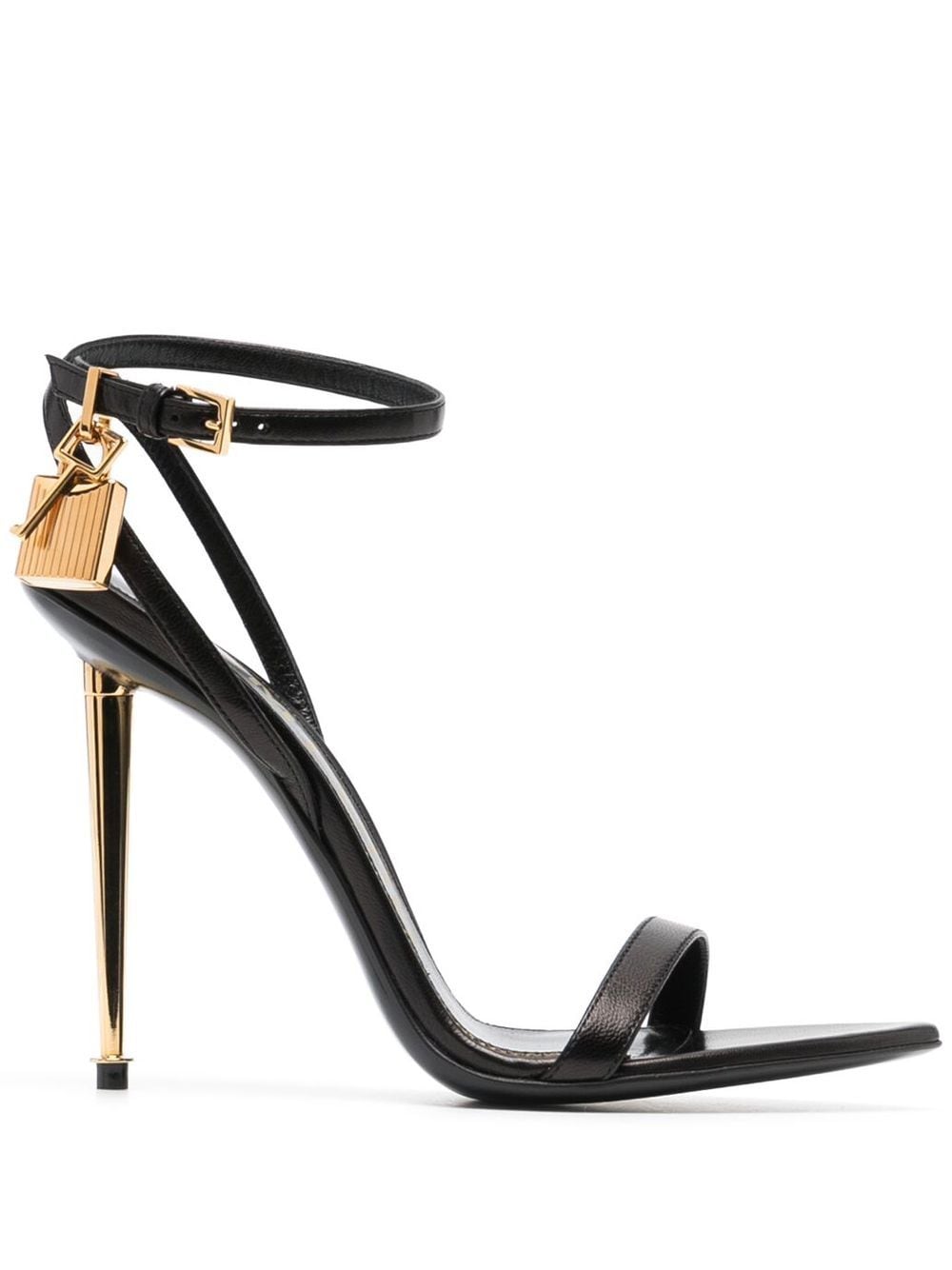 HEELED LEATHER SANDALS Tom Ford black 36