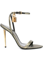 115MM PADLOCK STILETTO HEEL SANDALS Tom Ford METALLIC 36