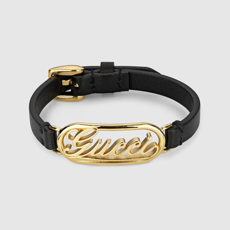 Gucci Leather bracelet with Gucci script – Lord & Taylor