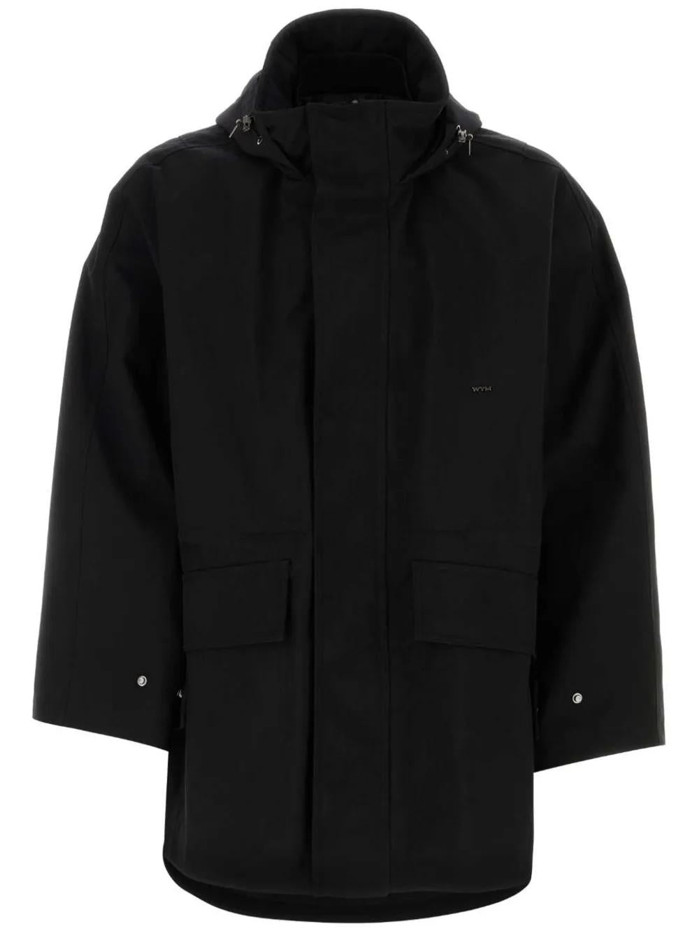 BLACK NYLON WINDBREAKER Wooyoungmi BLACK 46