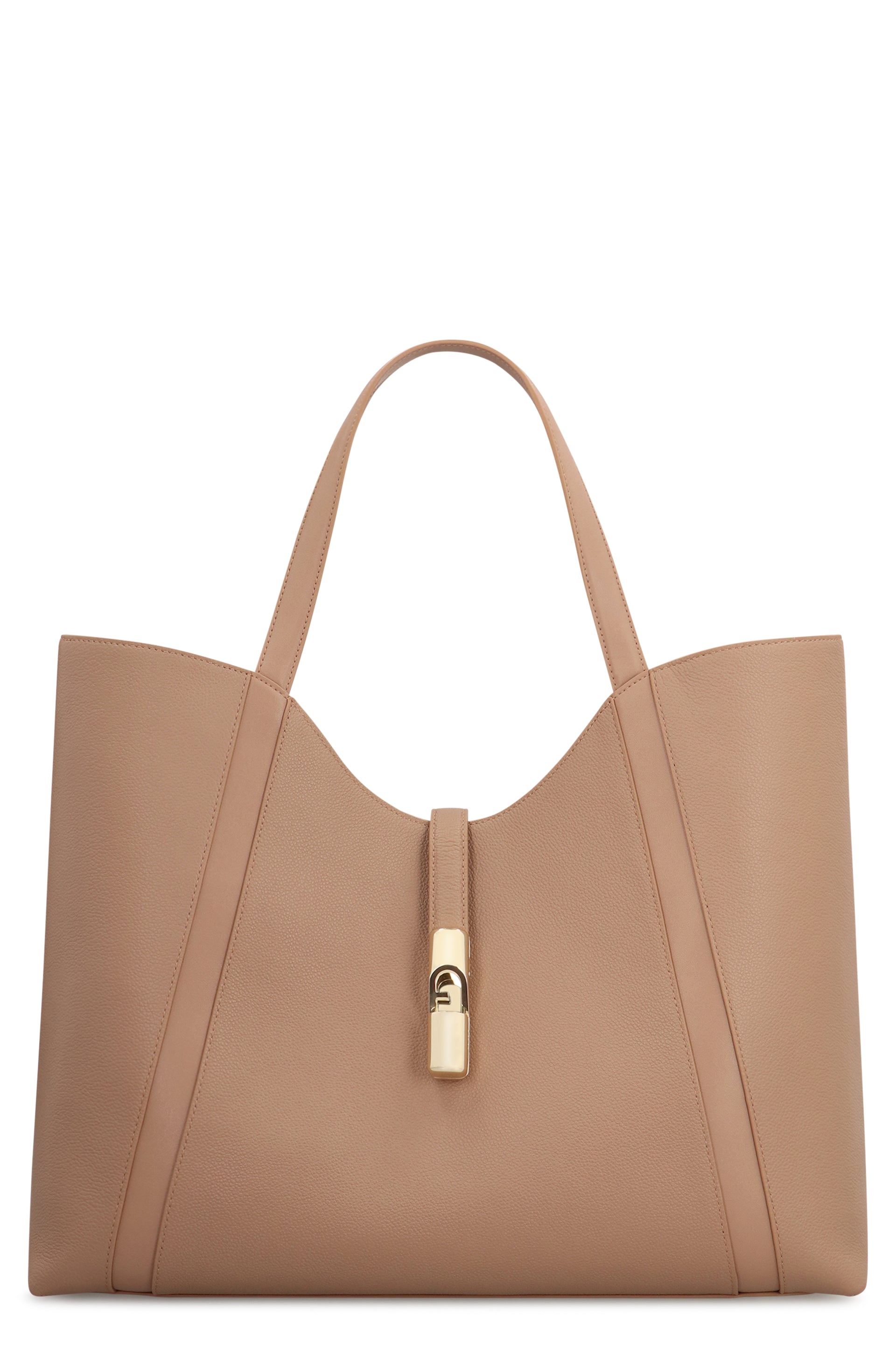 FURLA GOCCIA LEATHER SHOULDER BAG FURLA Saddle Brown TU