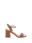LEATHER SANDAL Santoni BROWN 41