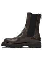 BROWN RUBBER ANKLE BOOTS Officine Creative