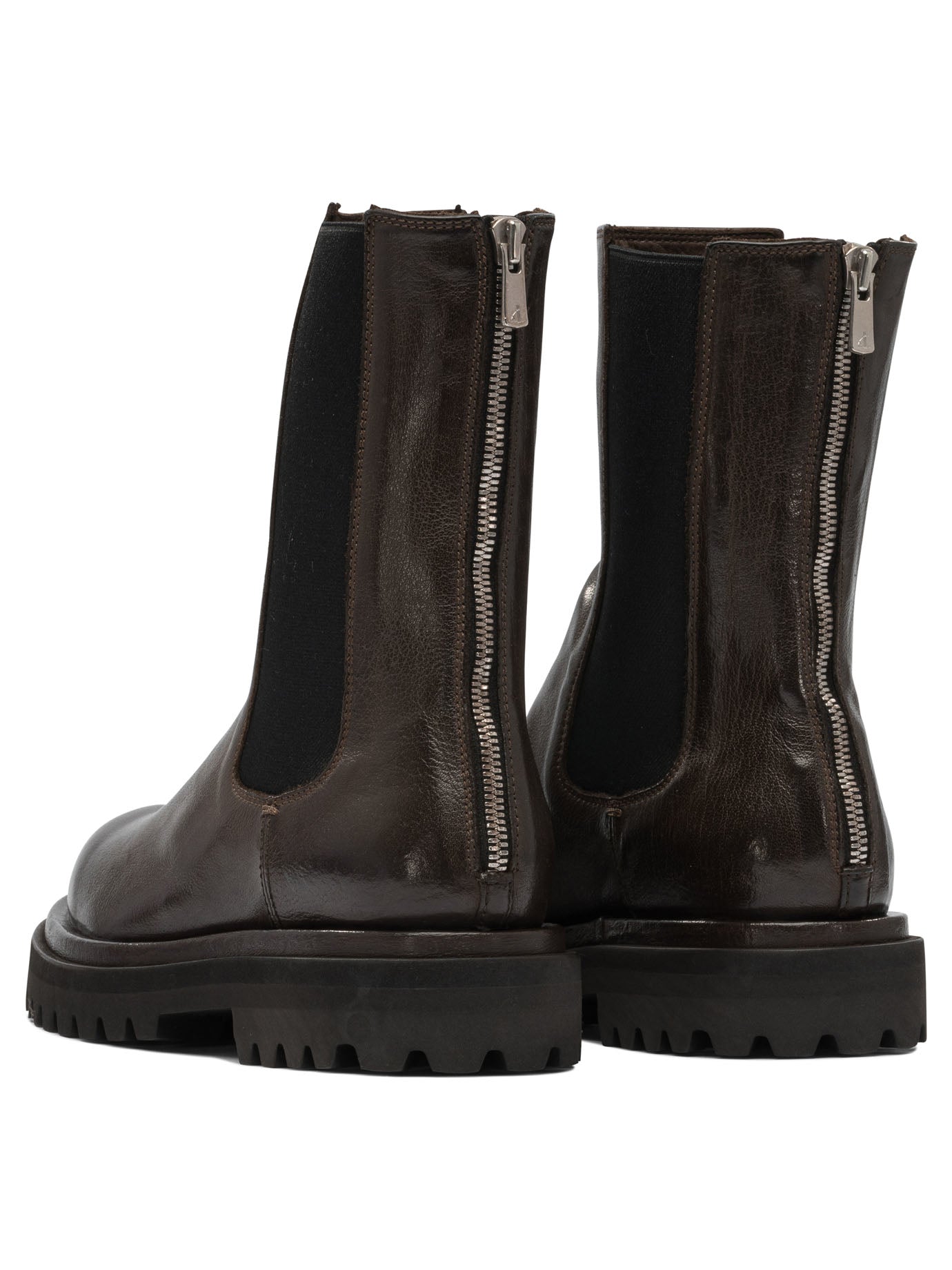 BROWN RUBBER ANKLE BOOTS Officine Creative