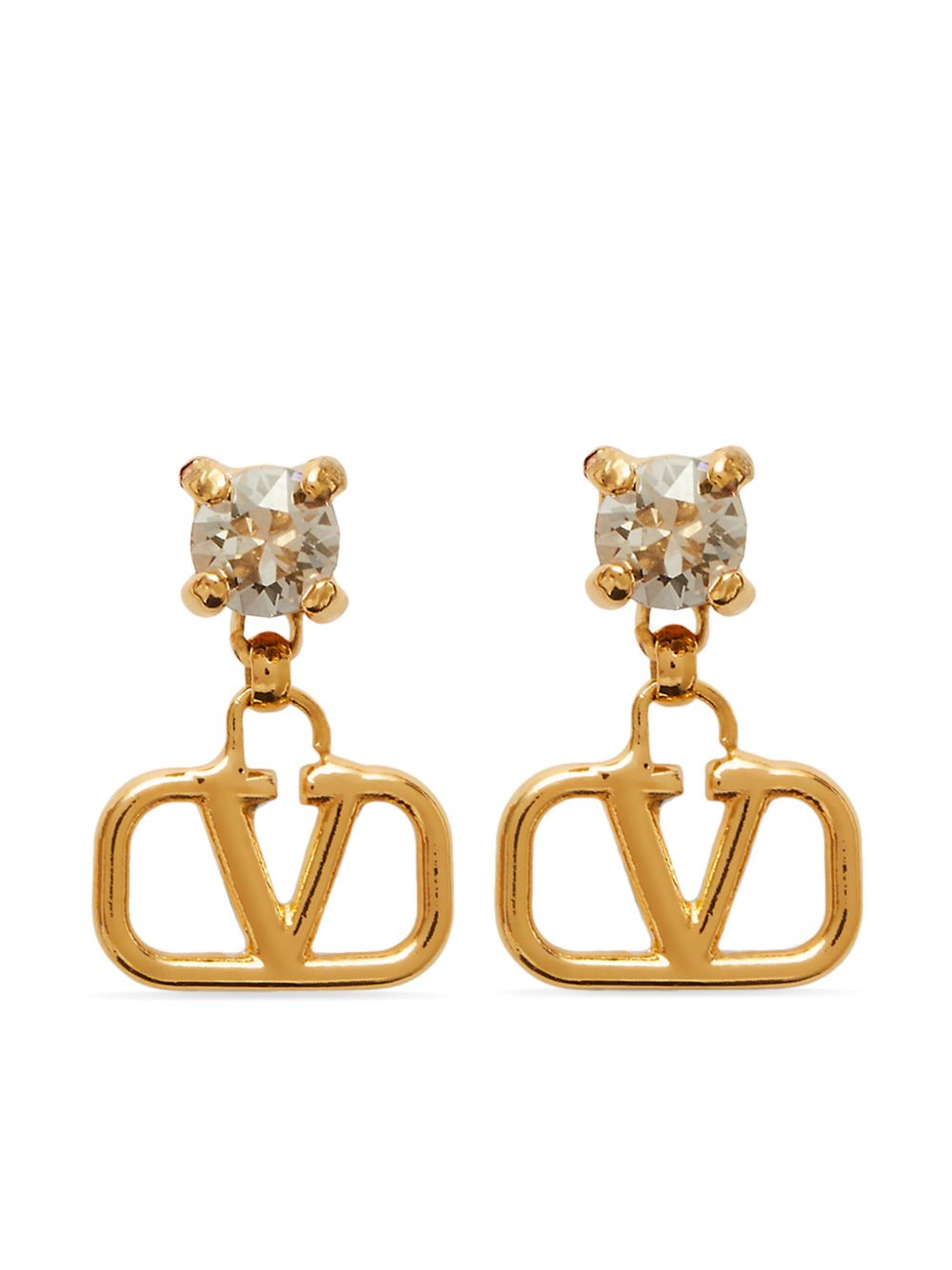 VLOGO SIGNATURE STRASS EARRINGS Valentino Garavani GOLDEN UNI