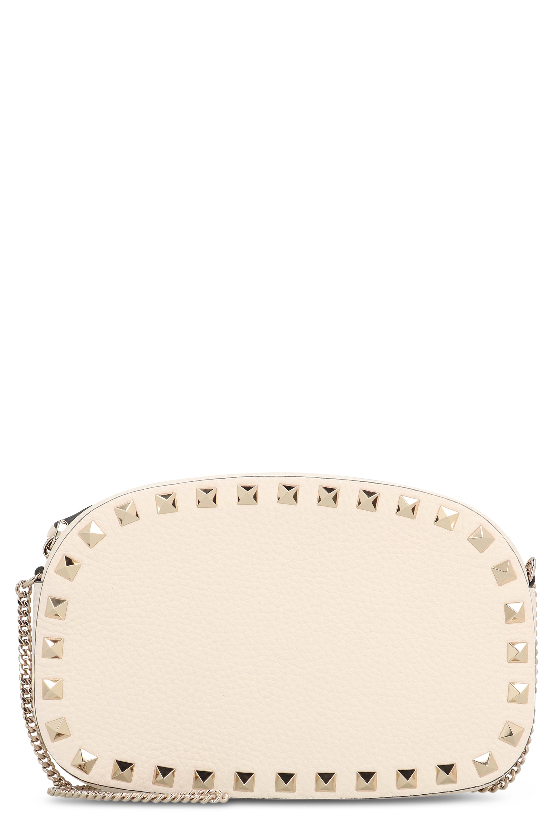 ROCKSTUD LEATHER CROSSBODY BAG Valentino Garavani Ivory TU