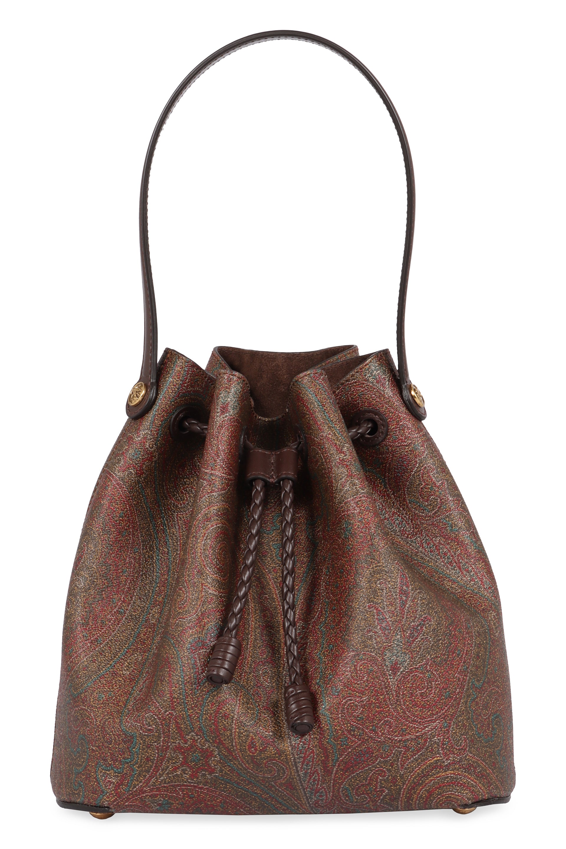 PAISLEY PRINT SMALL BUCKET BAG Etro brown TU