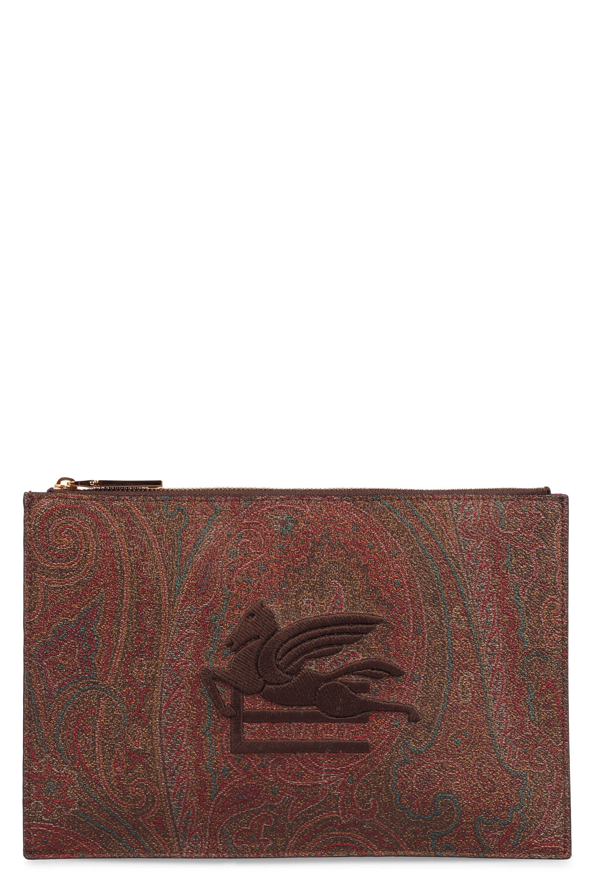 LOGO PRINT FLAT POUCH Etro Multicolor TU