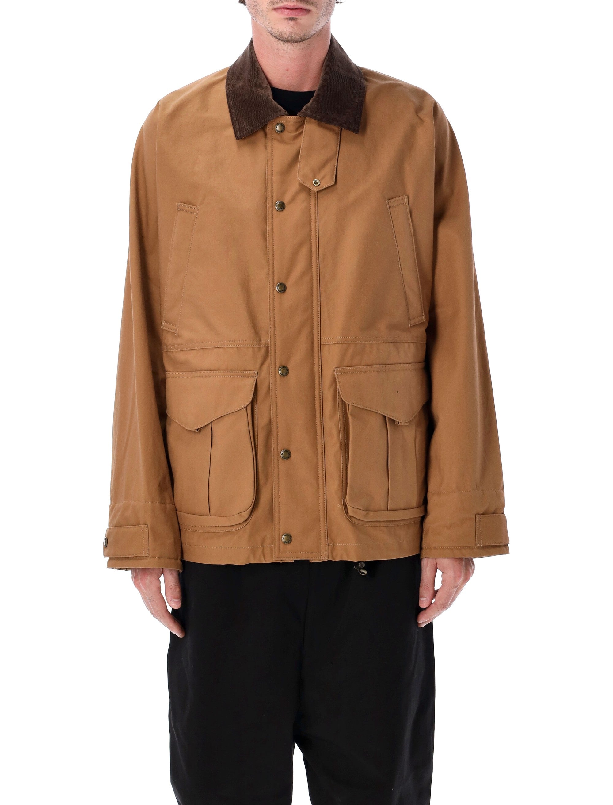 キャビネット　【joh00215】 JUNYA WATANABE WORK JACKET WITH CORDUROY COLLAR AND CHECK PANEL