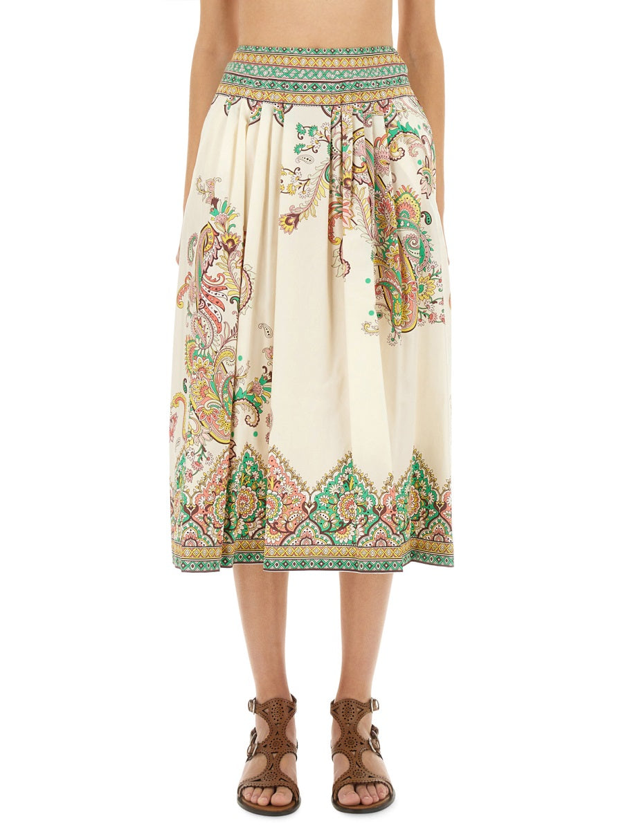 PAISLEY PRINT MIDI SKIRT Etro MULTICOLOUR 40